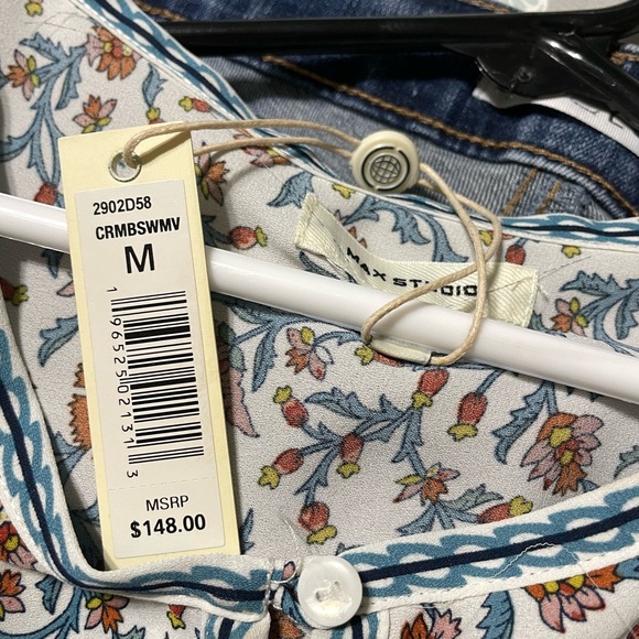 Max Studio Midi Floral BOHO Dress - Picture 3 of 4